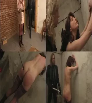 BDSM Master Gives Submissive Slave Blandine a Spanking and Whipping Lesson